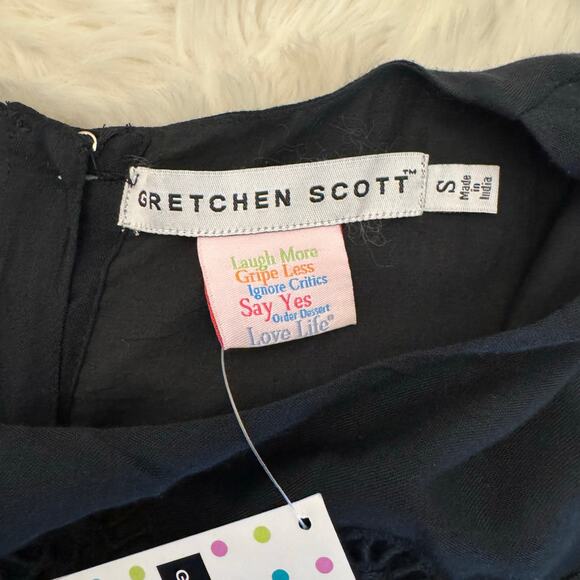 Gretchen Scott Designs Black Floral Lace Sleeveless Shift Dress Small NWT - Picture 7 of 11